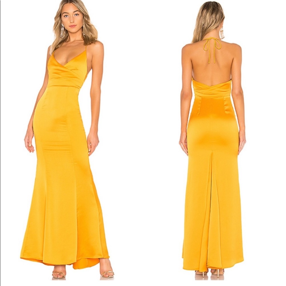 Lovers + Friends golden yellow dress